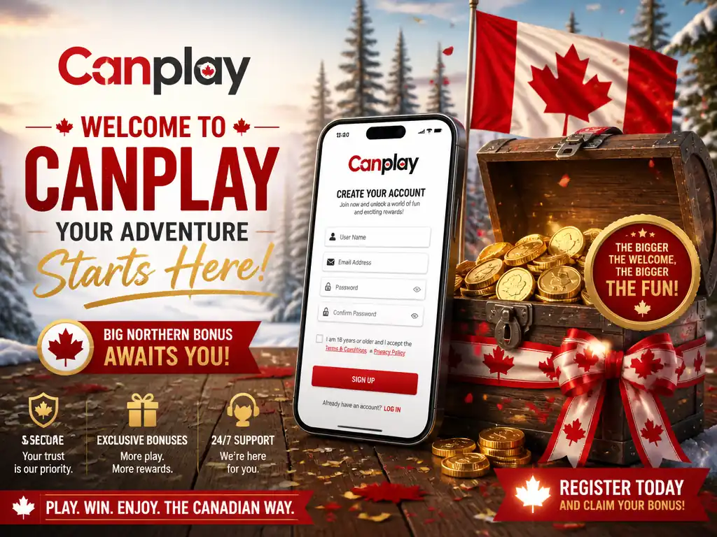 Canplay Canada register account sign up bonus